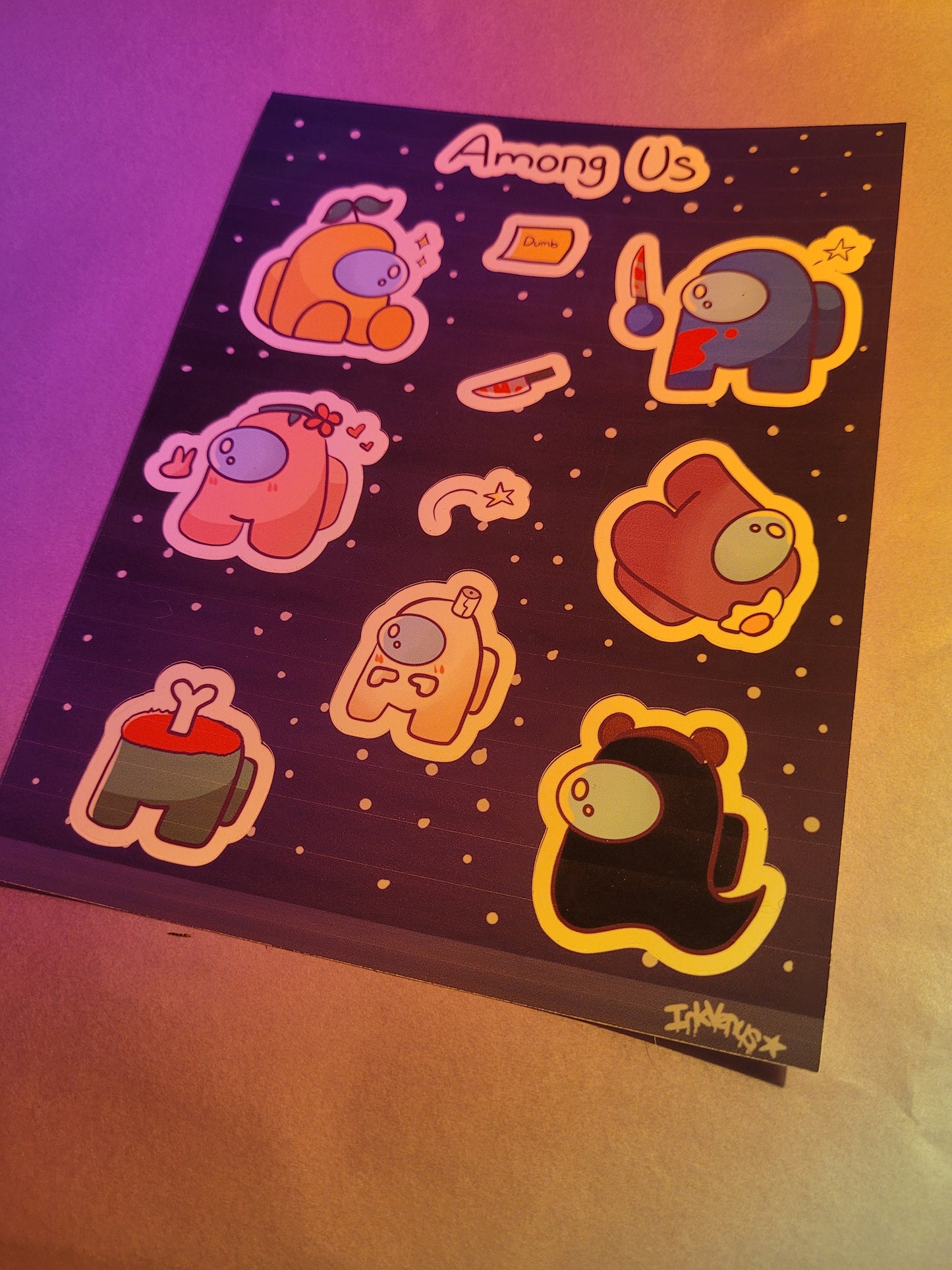 Among Us Sticker Sheet