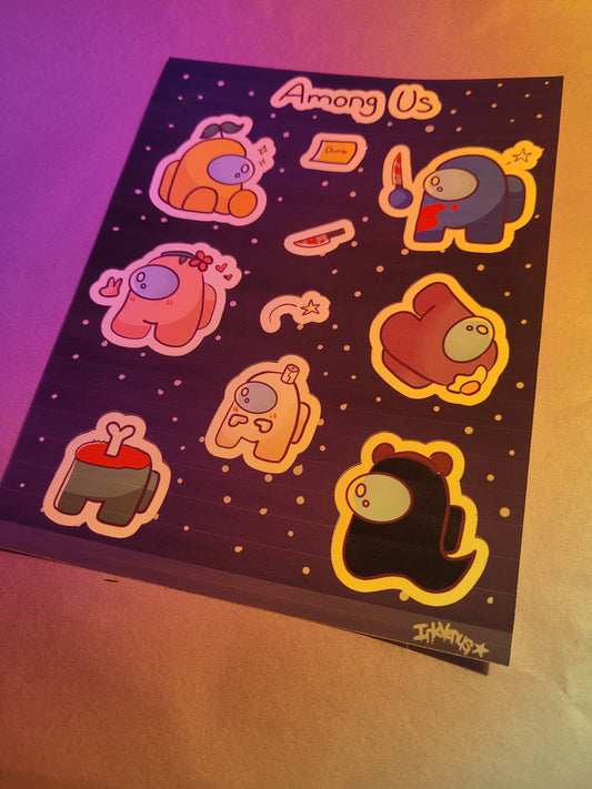 Among Us Sticker Sheet