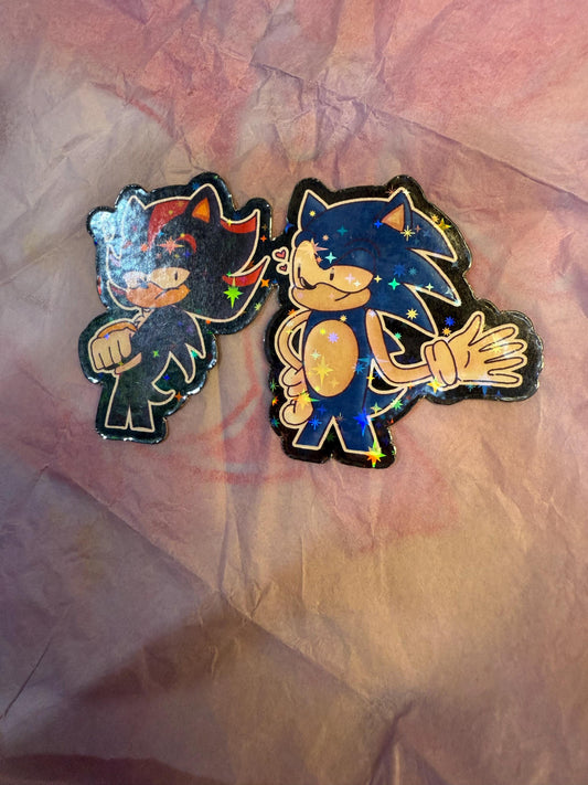 Blue and Black Hedgehog Magnet