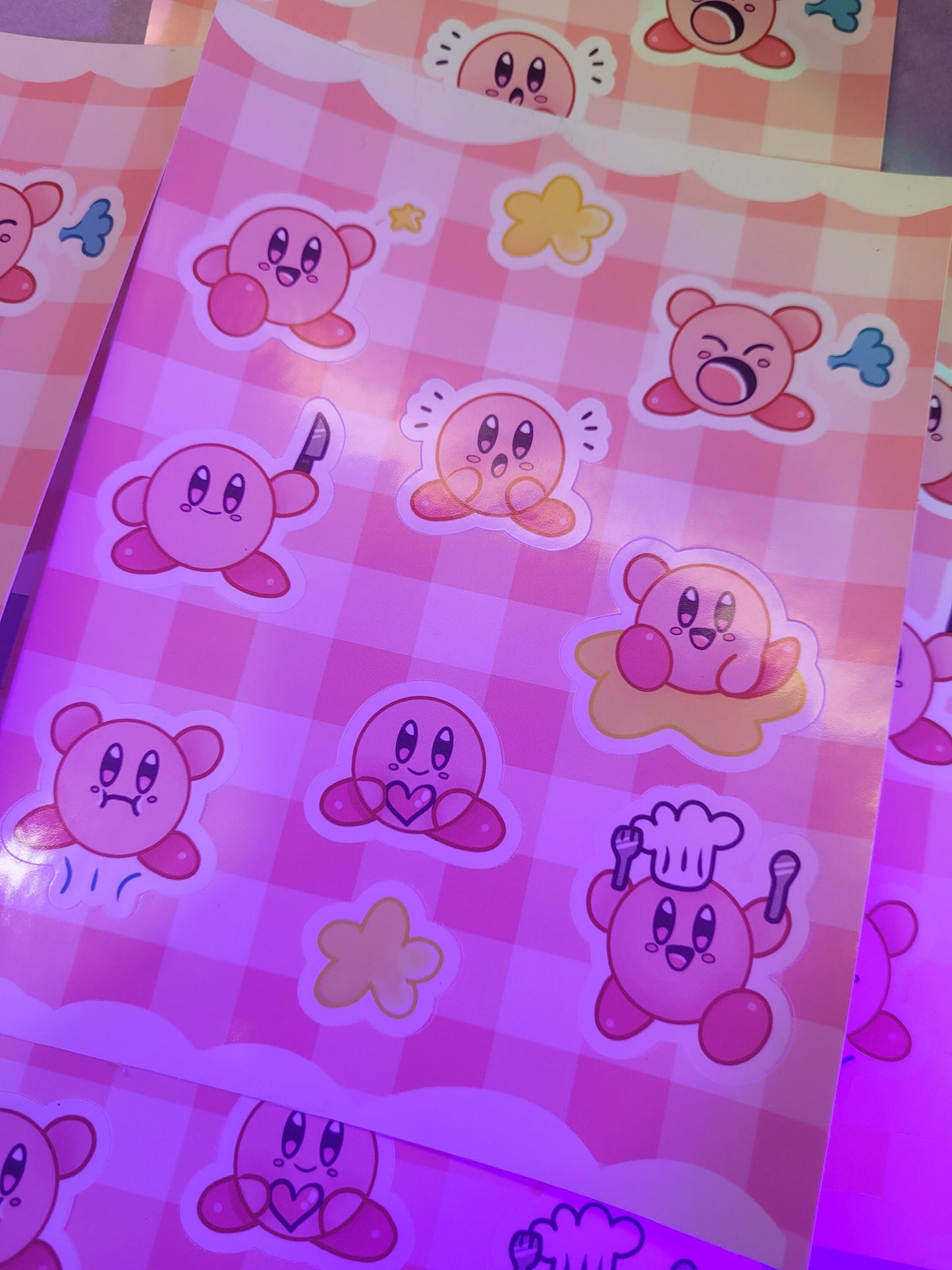 Pink Puff Ball Sticker Sheet