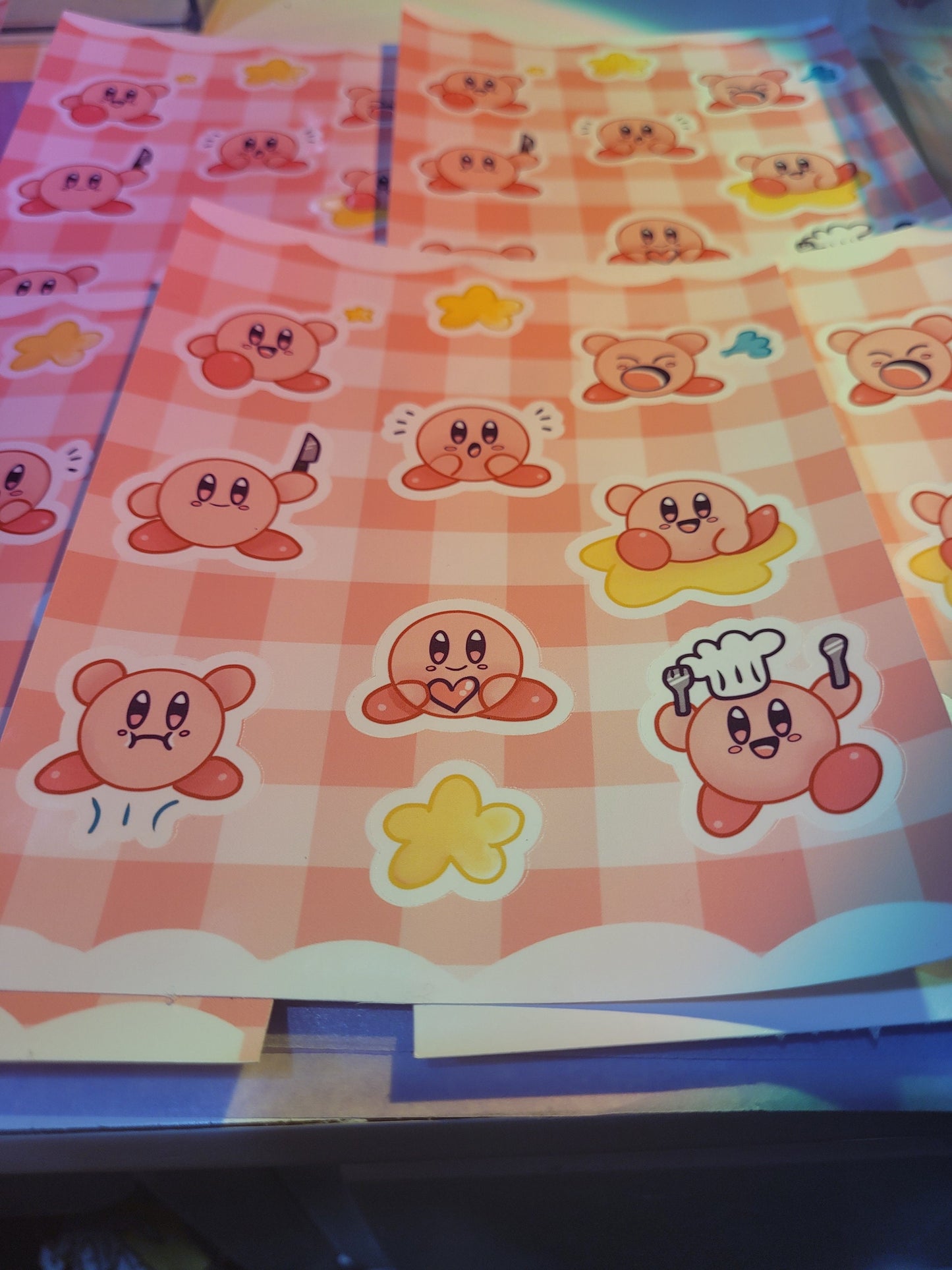 Pink Puff Ball Sticker Sheet