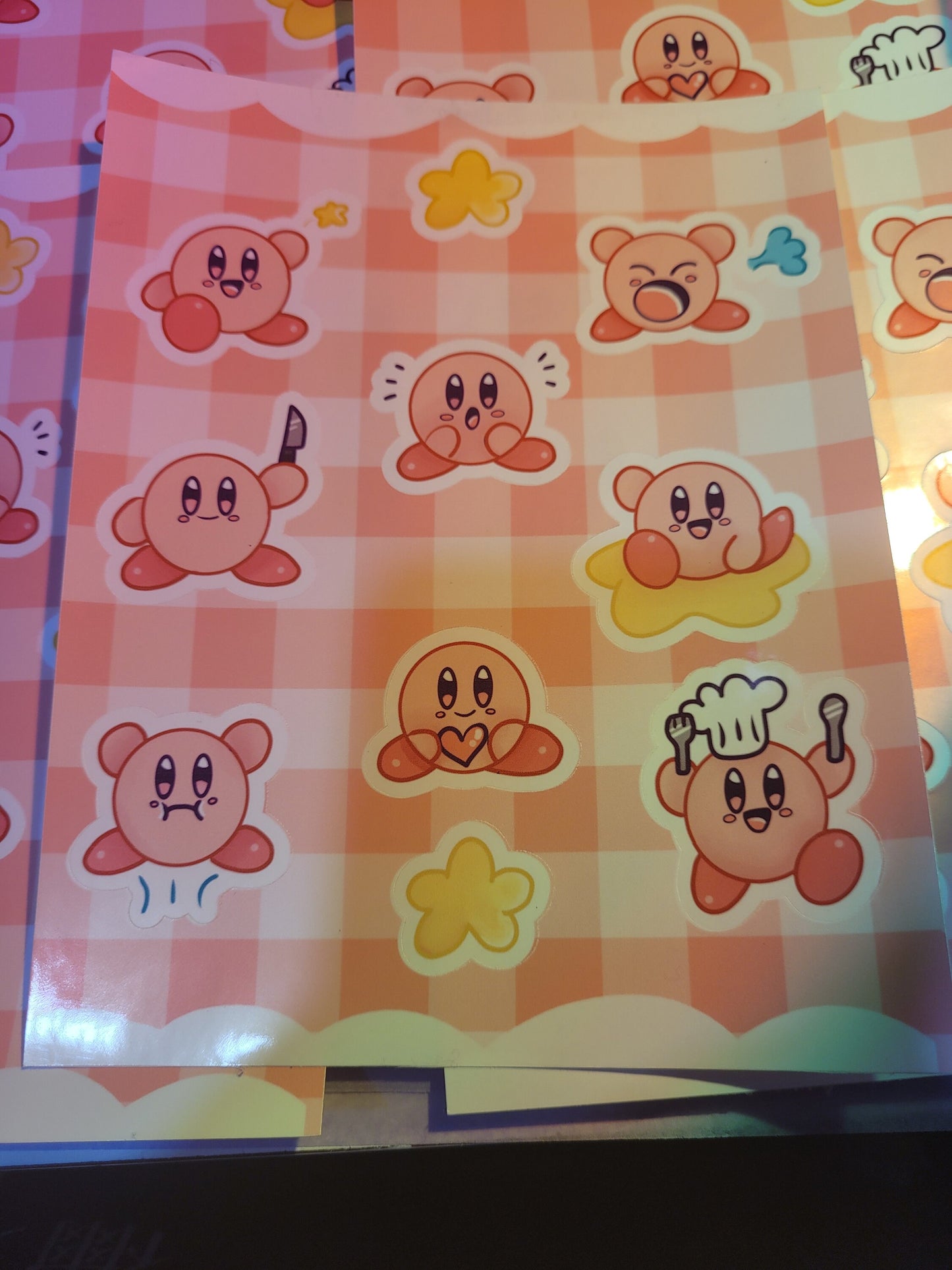 Pink Puff Ball Sticker Sheet
