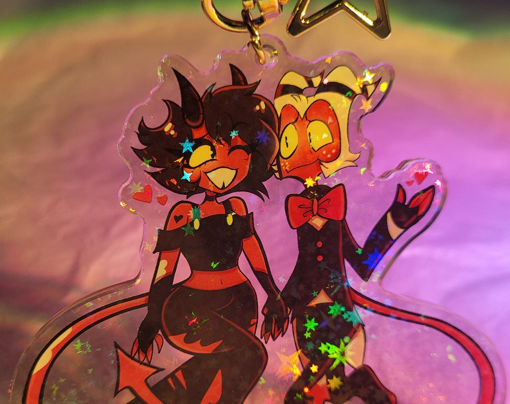 Millie and Moxxie Keychain - Helluva Boss